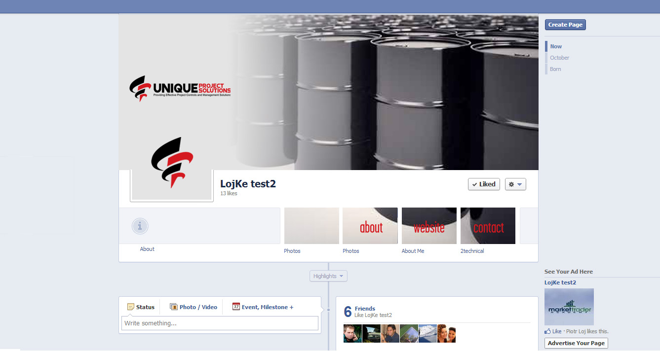 Facebook Design by lojke for Unique Project Solutions | Design #2033722