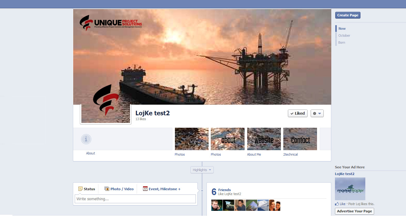 Facebook Design by lojke for Unique Project Solutions | Design #2033727