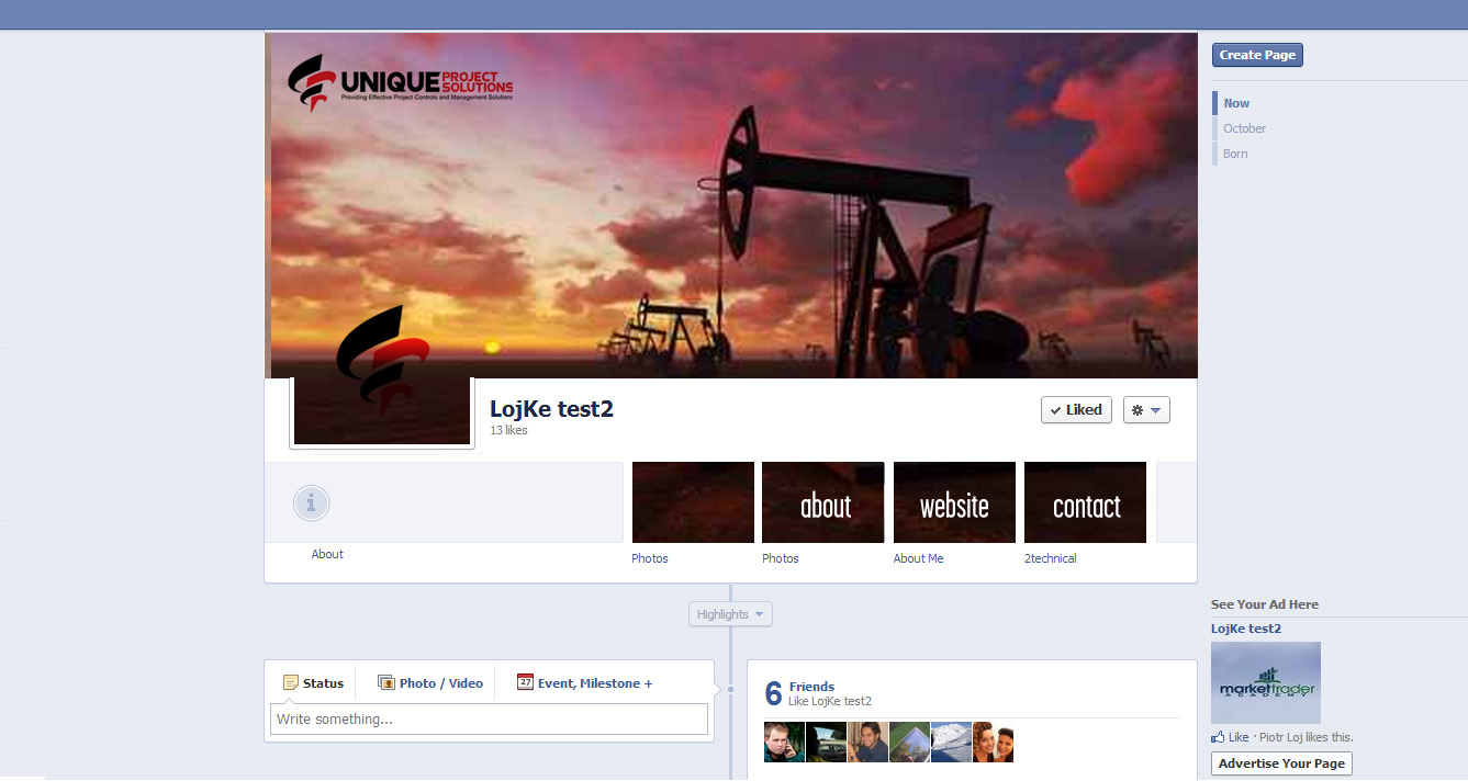Facebook Design by lojke for Unique Project Solutions | Design #2033729