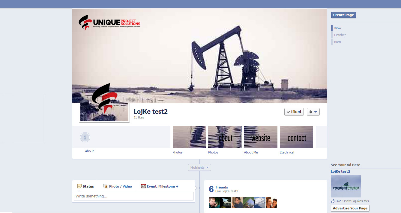 Facebook Design by lojke for Unique Project Solutions | Design #2033733