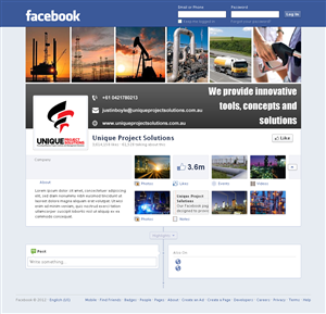 Facebook Design by Sbss for Unique Project Solutions | Design: #2044484