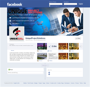 Facebook Design by Sbss for Unique Project Solutions | Design: #2044620