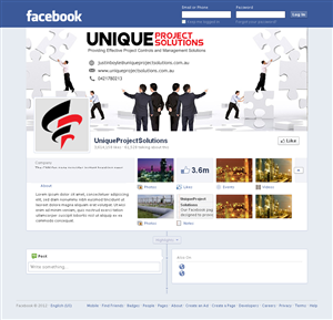 Facebook Design by Sbss for Unique Project Solutions | Design: #2044647
