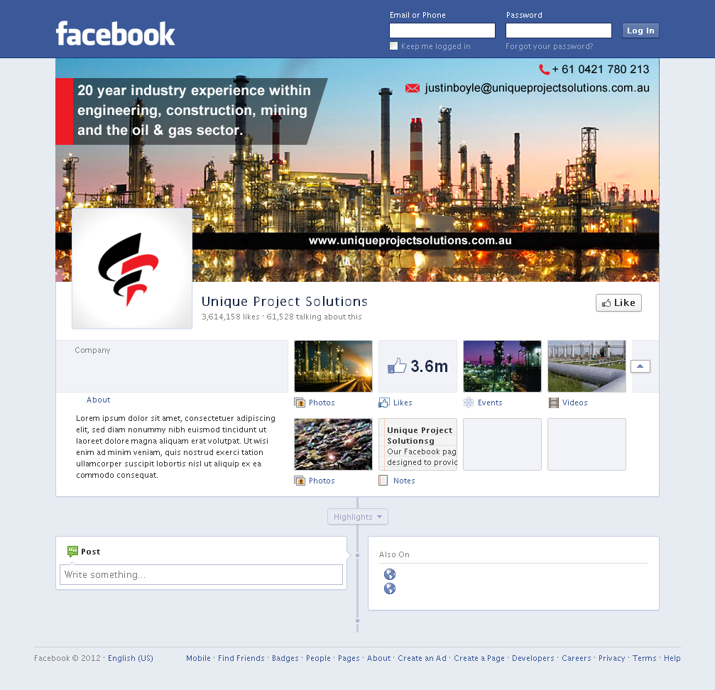 Facebook-Design von Sbss für Unique Project Solutions | Design #2051420