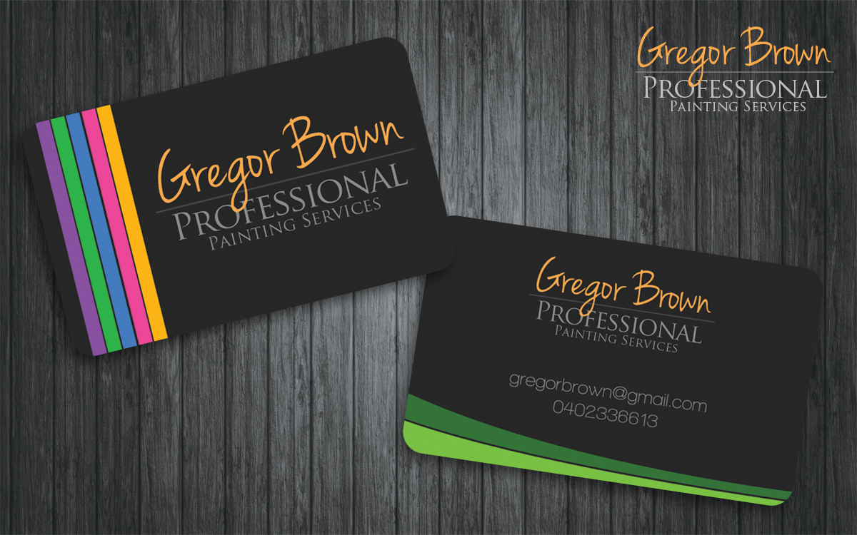 Design de Carte de Visite par frogbaba pour Gregor Brown Professional painting Services | Design #2050112