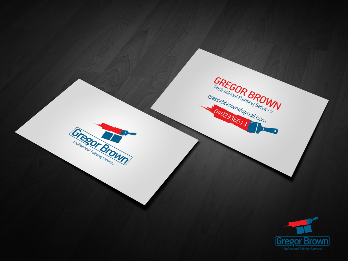 Design de Carte de Visite par diRtY.EMM pour Gregor Brown Professional painting Services | Design #2035560
