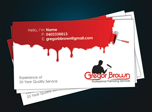 Business Card Design by Rflames for Gregor Brown Professional painting Services | Design: #2037175