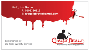 Business Card Design by Rflames for Gregor Brown Professional painting Services | Design: #2037178