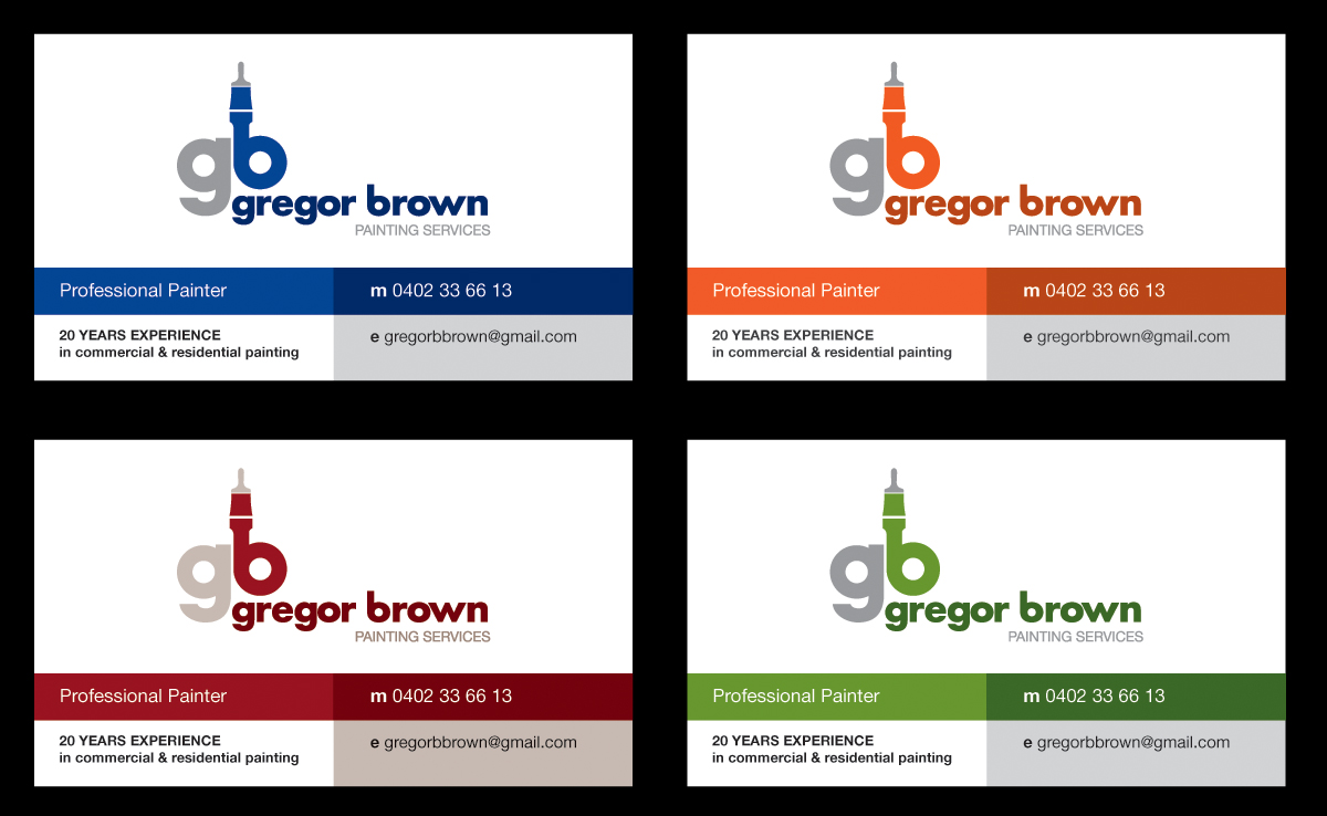 Business Card Design by Graphite Design for Gregor Brown Professional painting Services | Design: #2042827