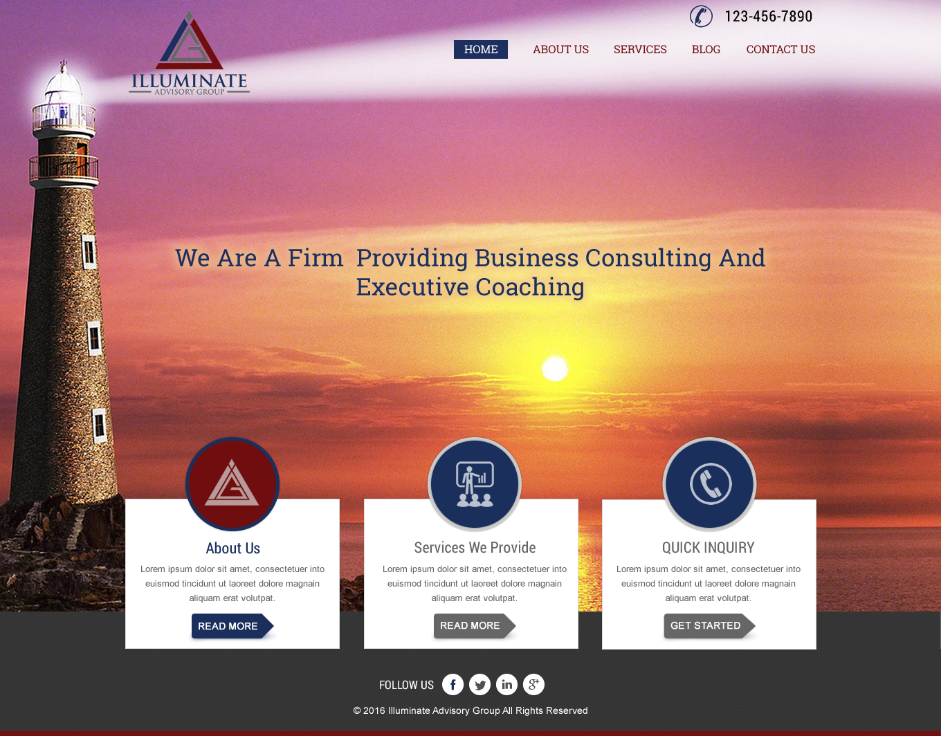 Web Design by harmi_199 for Illuminate Advisory Group | Design #9262043