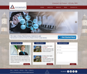 Web Design by harmi_199 for Illuminate Advisory Group | Design: #9262193