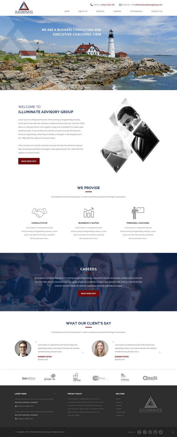 Web Design par pb pour Illuminate Advisory Group | Design #9268357