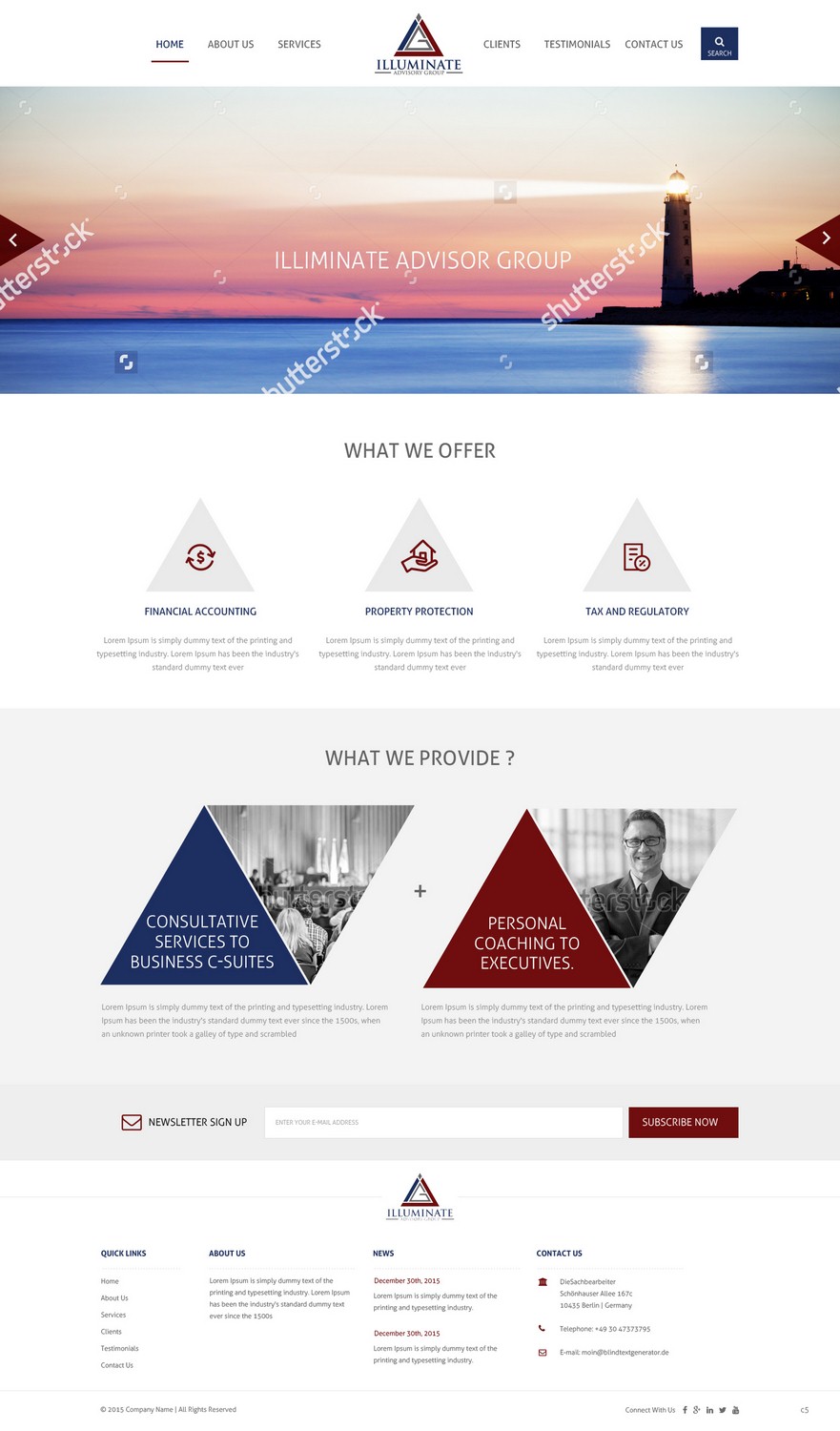 Web Design by pb for Illuminate Advisory Group | Design #9275863