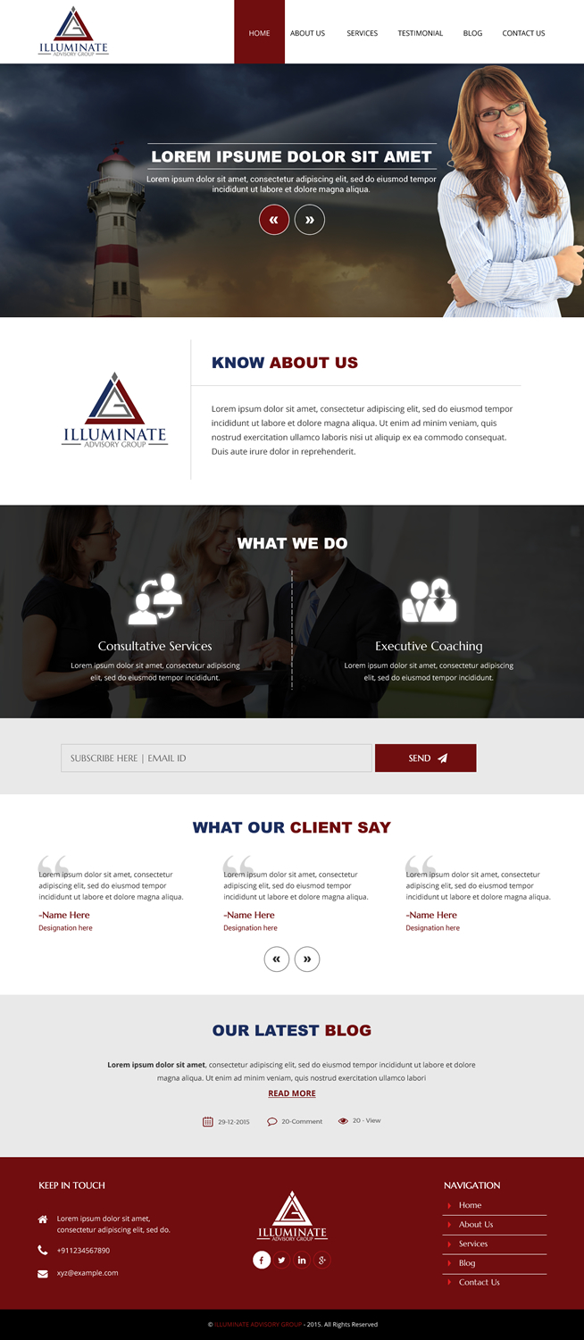 Web Design by rightway for Illuminate Advisory Group | Design #9258664