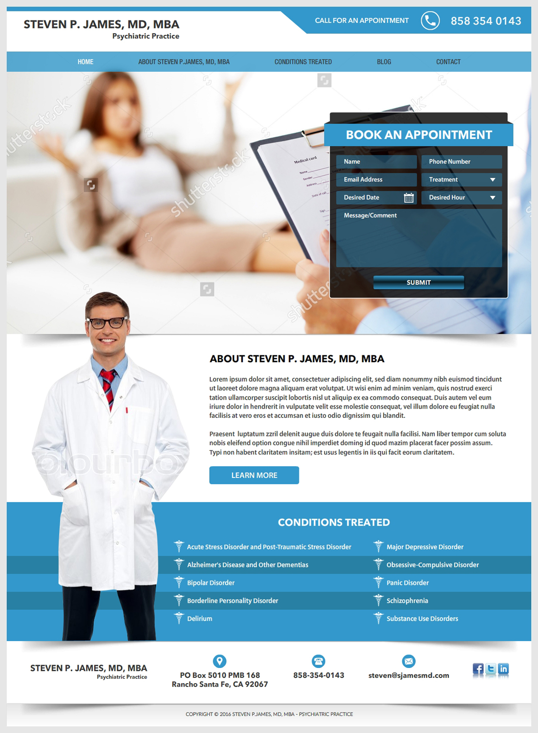 Web Design by -Marc- for Steven P James, MD | Design #9415613