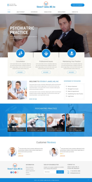 Web Design by pb for Steven P James, MD | Design: #9333854