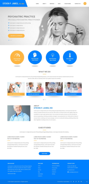 Web Design by pb for Steven P James, MD | Design: #9333856