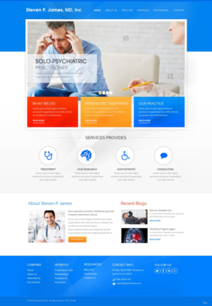 Web Design by pb for Steven P James, MD | Design: #9333857