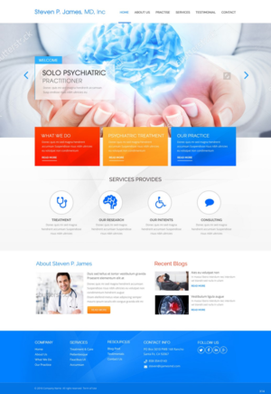 Web Design by pb for Steven P James, MD | Design: #9333858