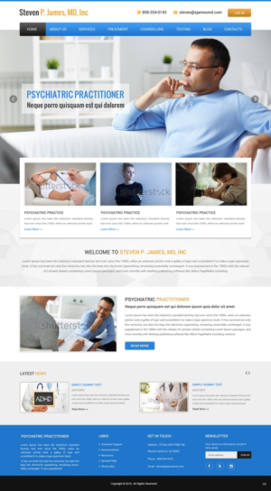 Web Design by pb for Steven P James, MD | Design: #9333859