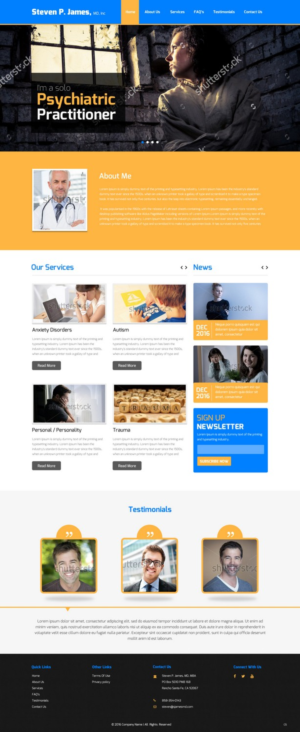 Web Design by pb for Steven P James, MD | Design: #9343160
