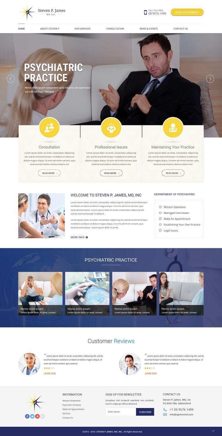 Web-Design von pb für Steven P James, MD | Design #9391835