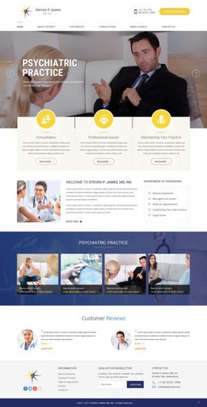 Web Design by pb for Steven P James, MD | Design: #9391835