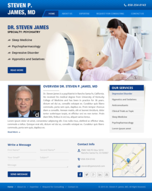 Web Design by Creative Usha for Steven P James, MD | Design: #9331657