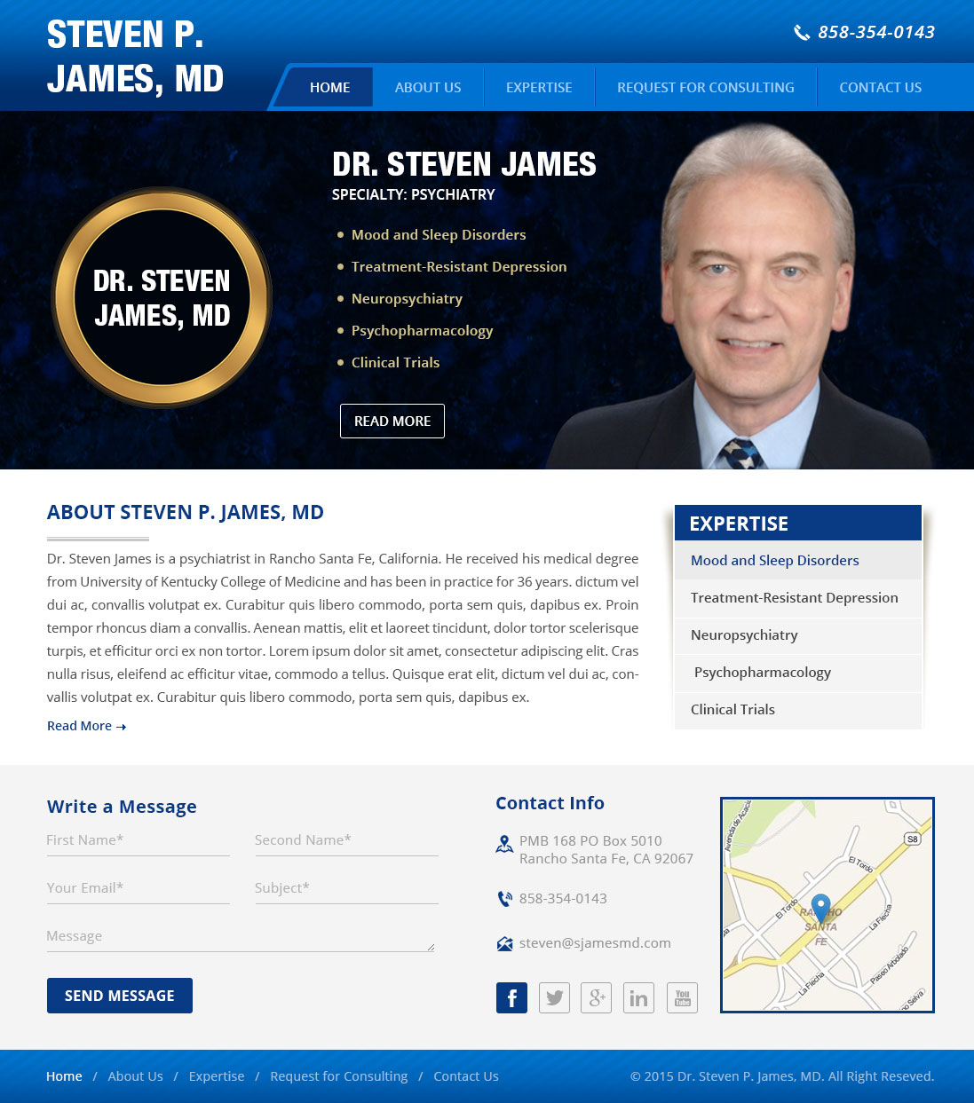 Web Design by Creative Usha for Steven P James, MD | Design: #9353564