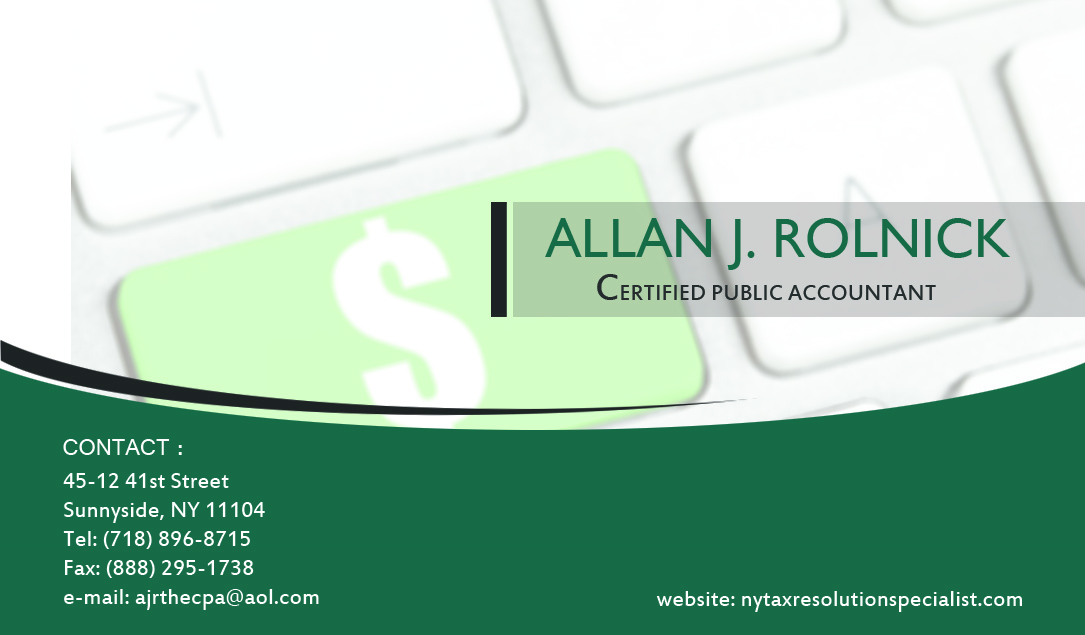 Business Card Design by dharshan daron for Allan J Rolnick, CPA | Design #9298180