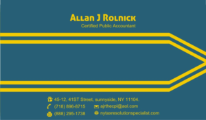Business Card Design by Aijaz Hayat for Allan J Rolnick, CPA | Design: #9287683
