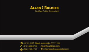 Business Card Design by Aijaz Hayat for Allan J Rolnick, CPA | Design: #9287699