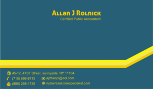 Business Card Design by Aijaz Hayat for Allan J Rolnick, CPA | Design: #9287715