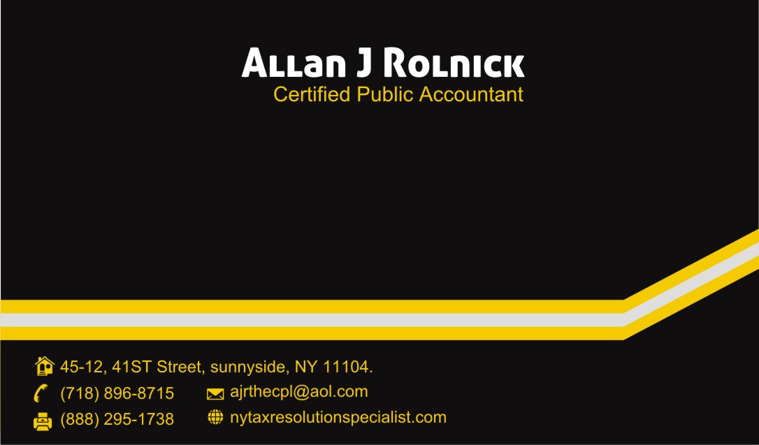 Business Card Design by Aijaz Hayat for Allan J Rolnick, CPA | Design #9287720
