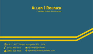 Business Card Design by Aijaz Hayat for Allan J Rolnick, CPA | Design: #9287726