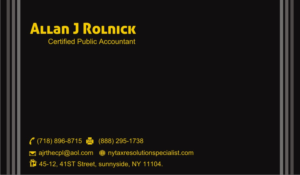 Business Card Design by Aijaz Hayat for Allan J Rolnick, CPA | Design: #9290748