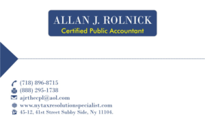 Business Card Design by Aijaz Hayat for Allan J Rolnick, CPA | Design: #9307575