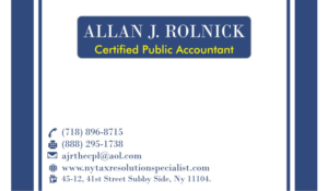 Business Card Design by Aijaz Hayat for Allan J Rolnick, CPA | Design: #9307596
