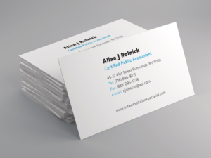 Business Card Design by gyumryukchiev for Allan J Rolnick, CPA | Design: #9263302