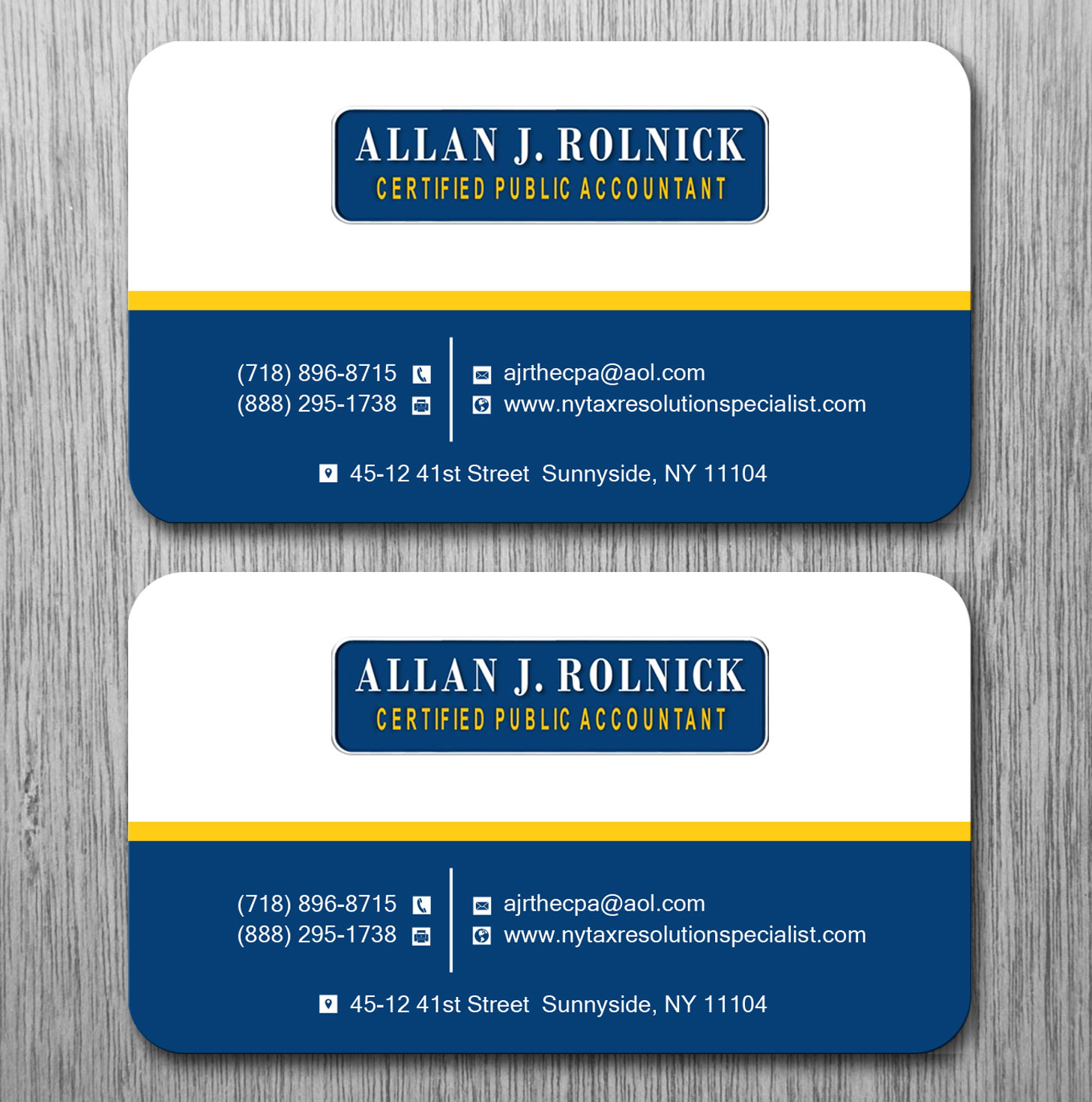 Design de Carte de Visite par Lanka Ama pour Allan J Rolnick, CPA | Design #9264616