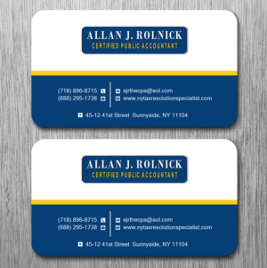 Design de Carte de Visite par Lanka Ama pour Allan J Rolnick, CPA | Design : #9264616