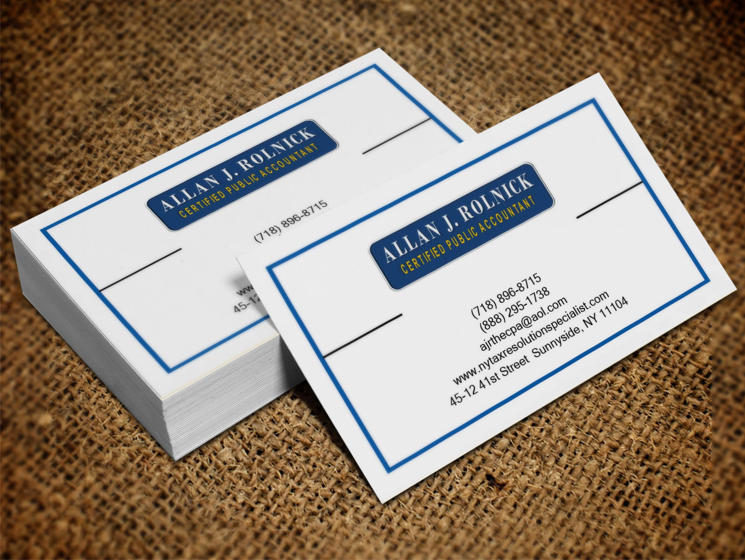 Business Card Design by Lanka Ama for Allan J Rolnick, CPA | Design #9264629