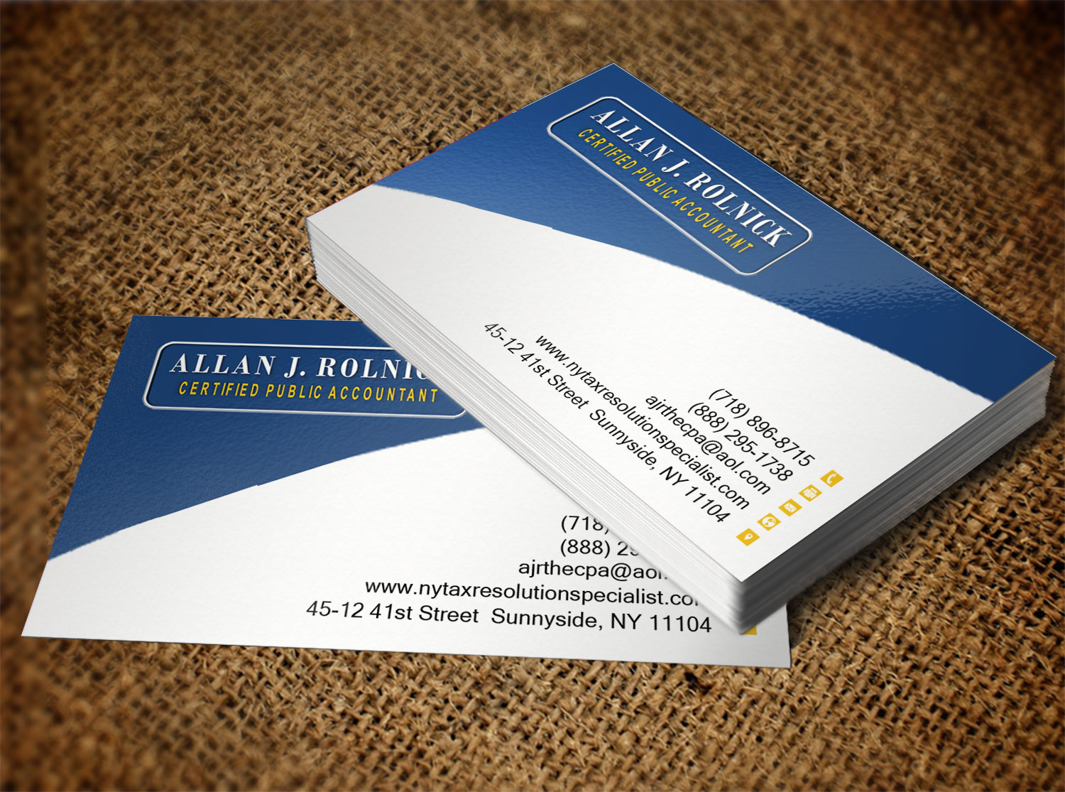 Business Card Design by Lanka Ama for Allan J Rolnick, CPA | Design #9264633