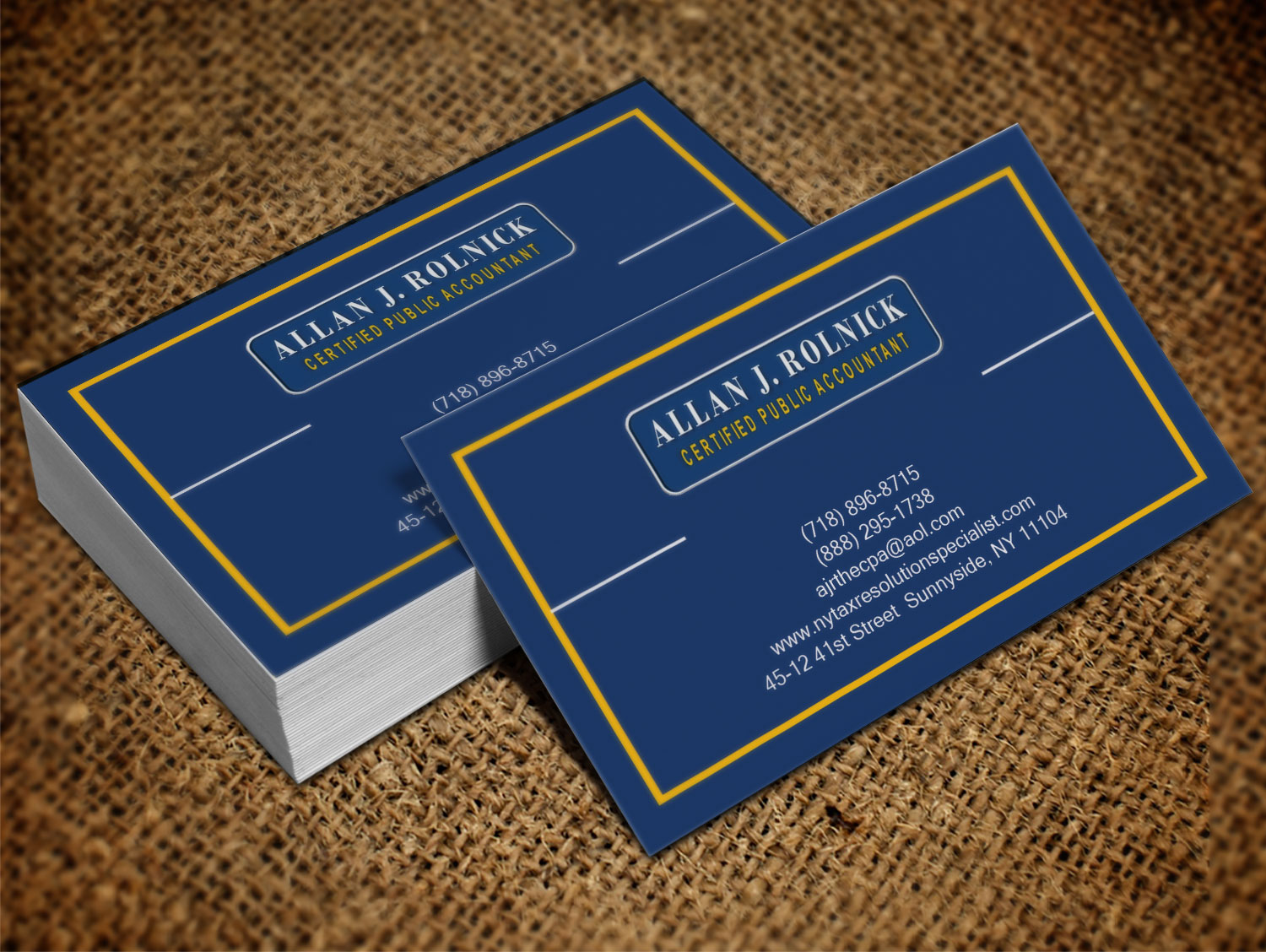 Business Card Design by Lanka Ama for Allan J Rolnick, CPA | Design #9264635
