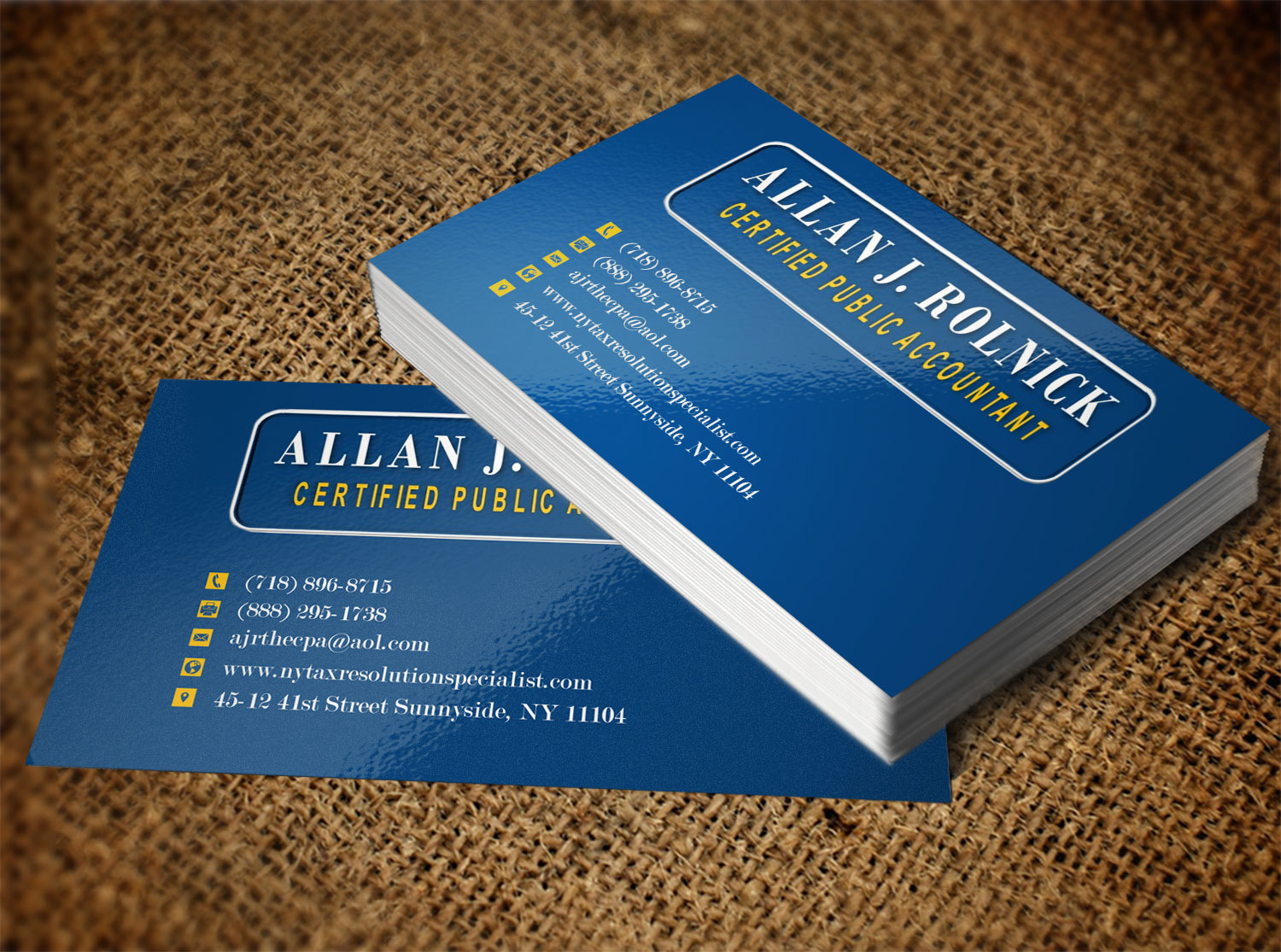 Business Card Design by Lanka Ama for Allan J Rolnick, CPA | Design #9264642
