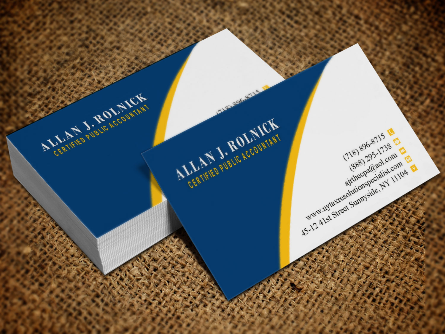 Business Card Design by Lanka Ama for Allan J Rolnick, CPA | Design #9264646