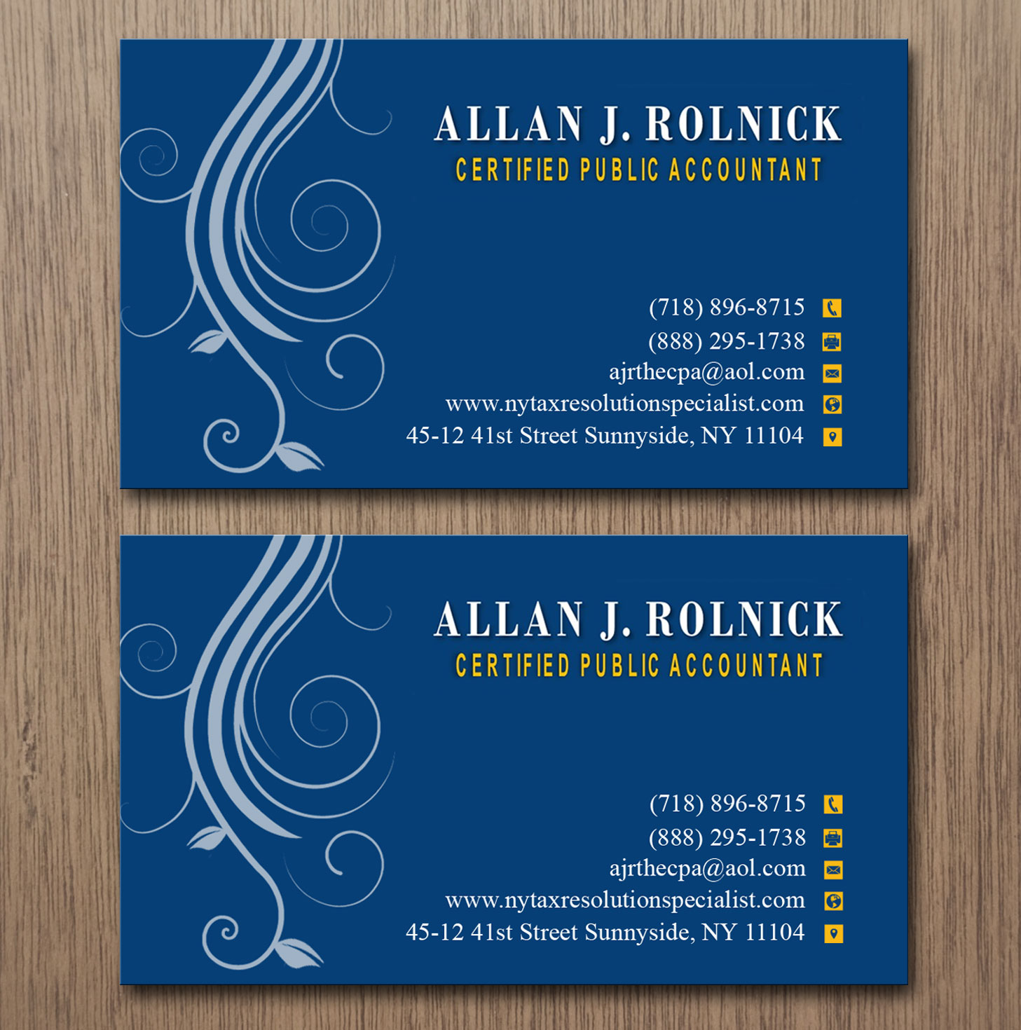 Business Card Design by Lanka Ama for Allan J Rolnick, CPA | Design #9264647