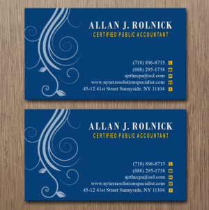 Business Card Design by Lanka Ama for Allan J Rolnick, CPA | Design: #9264647