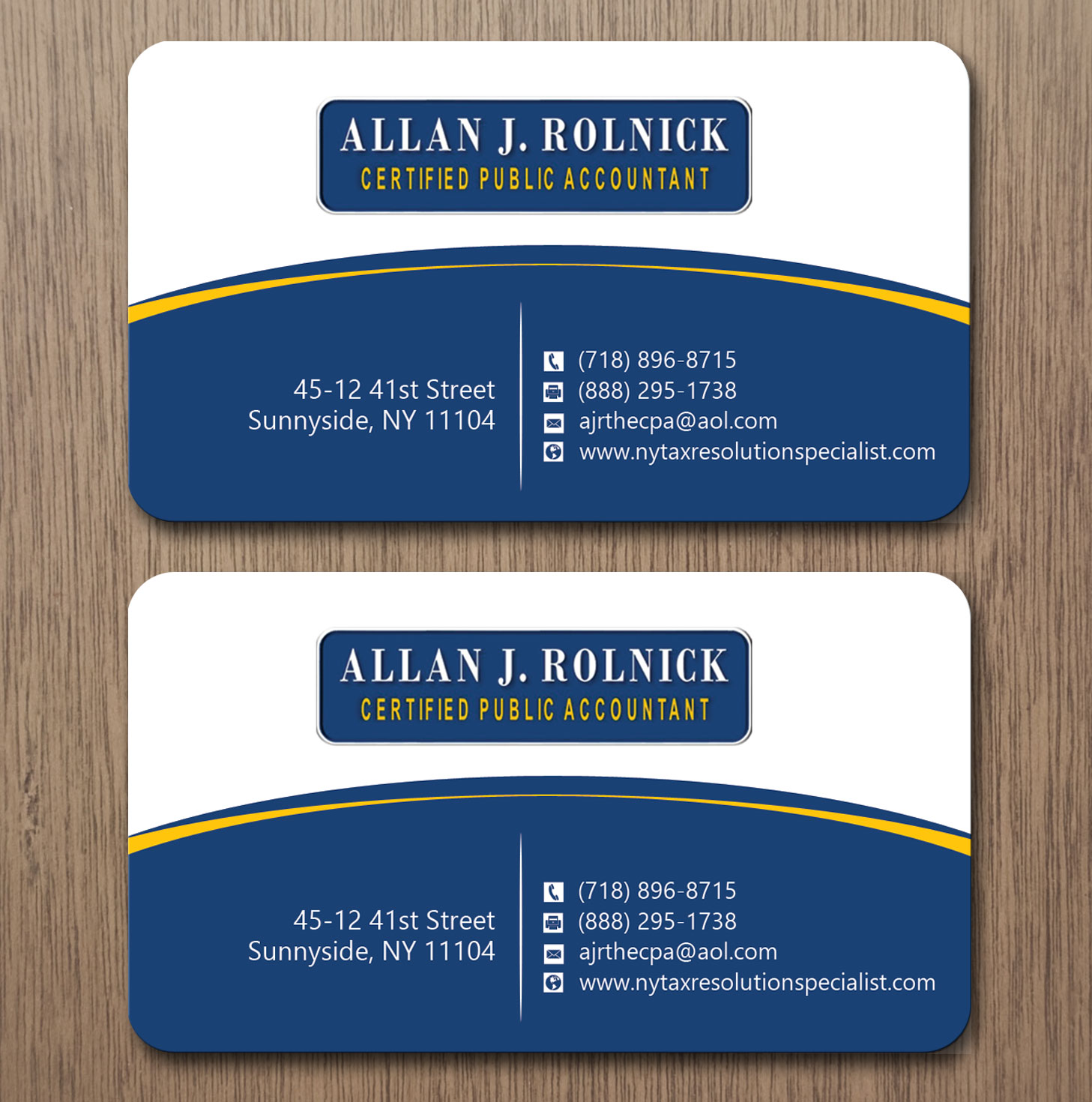 Business Card Design by Lanka Ama for Allan J Rolnick, CPA | Design #9264649