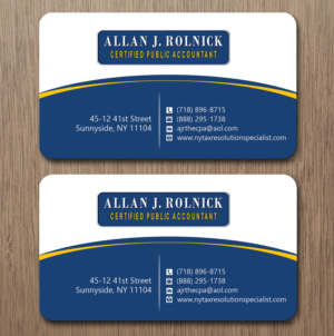 Business Card Design by Lanka Ama for Allan J Rolnick, CPA | Design: #9264649